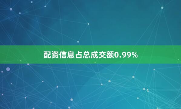 配资信息占总成交额0.99%